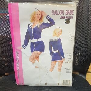 Sailor Babe Navy Nautical Halloween Costume Nautical Dress‎  Adult XL 16-18 New